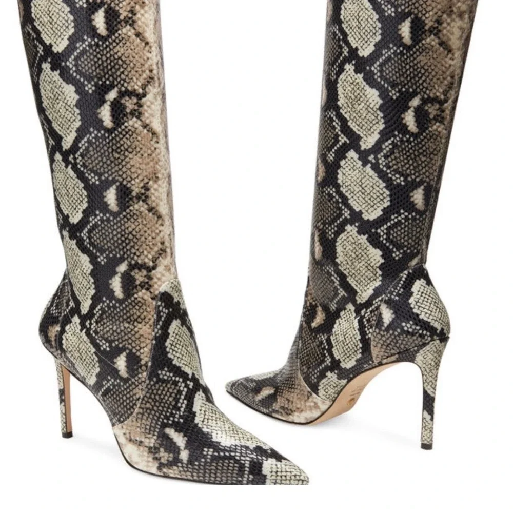 NIB‎ Stuart Weitzman Ultrastuart 100 Roccia Python OTK Boots Sz 7 $995